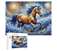 Rompecabezas de 500 piezas para adultos, caballo mágico en campo de fantasía, juegos relajantes, regalos para mujeres, regalos únicos para cumpleaños y Navidad, 500 piezas