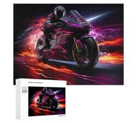 Rompecabezas de 500 piezas para adultos, carreras de motocicleta, arte de velocidad, 4 adolescentes, juego práctico para mejorar la memoria, interacción entre padres e hijos, 500 piezas