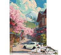 Rompecabezas de 500 Piezas para Adultos, Civic Type R, cerezos en Flor, para niños y Adolescentes, Juego Familiar (52 x 38 cm)