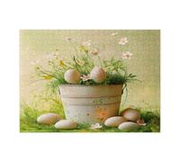 Rompecabezas de 500 piezas para adultos con diseño de cubo para primavera, Pascua, casa de campo, rompecabezas de madera, decoración impresa de vacaciones de granja para entretenimiento creativo