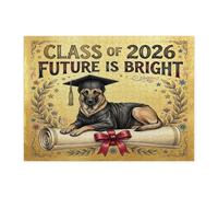 Rompecabezas de 500 piezas para adultos con diseño de perro malinois belga, rompecabezas de madera con diploma de graduación, decoraciones de patrón de clase de 2026 para entretenimiento en el hogar
