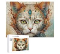 Rompecabezas de 500 piezas para adultos, diseño de gato de fantasía, para adultos, juegos relajantes, regalos para mujeres, regalos únicos para cumpleaños y Navidad, 500 piezas