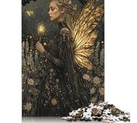 Rompecabezas de 500 Piezas para Adultos, diseño de Hada Dorada en el Bosque, de Madera, Ideal para decoración del hogar (52 x 38 cm)