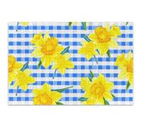 Rompecabezas de 500 piezas para adultos, diseño de narcisos amarillos, flores de narciso azul, 500 piezas, regalo para amantes del paisaje, diseño de flores, 20.5 x 14.9 pulgadas
