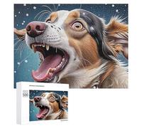 Rompecabezas de 500 piezas para adultos, diseño de perro del país de las maravillas de invierno, 4 adolescentes, juego práctico para mejorar la memoria interacción entre padres e hijos, 500 piezas