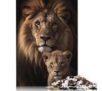 Rompecabezas de 500 Piezas para Adultos, El Rey del Bosque y su Hijo, Rompecabezas Cuadrado de Madera para Adultos, decoración del hogar, Regalos navideños, 52 x 38 cm