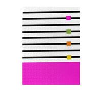 Rompecabezas de 500 Piezas para Adultos, familias, Juego de Rompecabezas para Toda la Familia, Rompecabezas desafiantes,Rayas de Colores en Fucsia