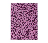 Rompecabezas de 500 Piezas para Adultos, familias, Juego de Rompecabezas para Toda la Familia, Rompecabezas desafiantes,Leopardo Fucsia Rosa