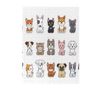 Rompecabezas de 500 Piezas para Adultos, familias, Juego de Rompecabezas para Toda la Familia, Rompecabezas desafiantes,Diferentes Tipos de Gatos y Perros de Dibujos Animados