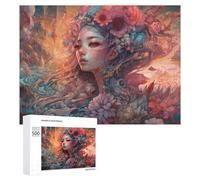 Rompecabezas de 500 piezas para adultos, fantasía, floral, paisaje de ensueño, juego familiar, difícil trato, regalo para toda la familia, 500 piezas