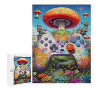 Rompecabezas de 500 piezas para adultos Fantasía Mushroom País Adventure Puzzles para adolescentes, juego de mano, corte preciso, interacción entre padres e hijos, 500 piezas
