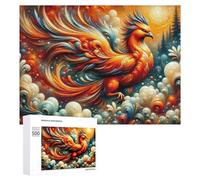 Rompecabezas de 500 piezas para adultos, fantasía, obras de arte de Phoenix, adolescentes, juego práctico para mejorar la memoria, interacción entre padres e hijos, 500 piezas
