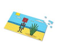 Rompecabezas de 500 piezas para adultos, figura abstracta con cabeza roja sobre playa amarilla, rompecabezas para niños pequeños de 2 a 4 años, rompecabezas de 1500 piezas (300 piezas)