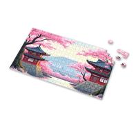 Rompecabezas de 500 piezas para adultos, flores de cerezo, arquitectura tradicional japonesa, Monte Fuji. Rompecabezas de 1000 piezas para adultos, 1000 piezas (300 piezas)