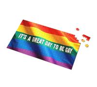 Rompecabezas de 500 piezas para adultos It'S A Great Day To Be Gay Bandera ondeando imágenes rompecabezas eurográficos 1000 piezas regalos de Pascua (1000 piezas)