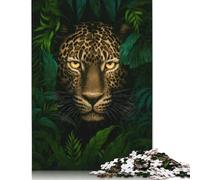 Rompecabezas de 500 Piezas para Adultos: Leopardo Africano en la Selva. Rompecabezas de Madera para Adultos, Juguete Educativo antiestrés, 500 Piezas (52 x 38 cm).