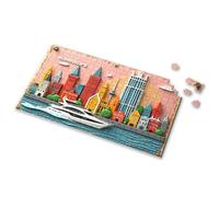 Rompecabezas de 500 piezas para adultos, paisaje urbano de Hamburgo con yate en el agua, rompecabezas para niños pequeños de 2 a 4 años, rompecabezas de 1500 piezas (300 piezas)