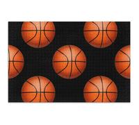 Rompecabezas de 500 piezas para adultos, pelotas de baloncesto naranjas, familia negra, elefante, blanco, regalos duros y grandes, pintura artística, 20.5 x 14.9 pulgadas