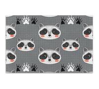 Rompecabezas de 500 piezas para adultos, regalos para juegos de elefante blanco, escena de otoño, estampado de flores, lindo mapache gris, 20.5 x 14.9 pulgadas