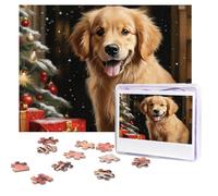 Rompecabezas de 500 piezas para adultos, rompecabezas de fotos personalizadas, rompecabezas Golden Retriever con bolsa de almacenamiento, rompecabezas desafiante para decoración del hogar, boda