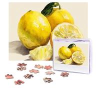 Rompecabezas de 500 piezas para adultos, rompecabezas de frutas y limones con acuarela, rompecabezas con bolsa de almacenamiento, rompecabezas desafiante para decoración del hogar, boda familiar