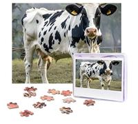 Rompecabezas de 500 piezas para adultos, rompecabezas de madera personalizado de vaca manchada de fotos, rompecabezas de imagen para bodas, regalos de cumpleaños de Navidad