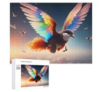 Rompecabezas de 500 piezas para adultos, rompecabezas de pájaros coloridos en vuelo, juego práctico para mejorar la memoria, regalos únicos para cumpleaños y Navidad, 500 unidades