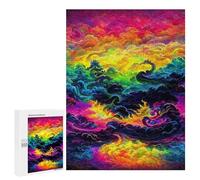 Rompecabezas de 500 piezas para adultos y adolescentes Rainbow Clouds in Paradise -1 Puzzles para adultos, juguetes antiestrés, análisis y lógica, interacción entre padres e hijos, 500 piezas