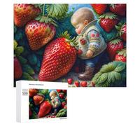 Rompecabezas de 500 piezas para adultos y bebés en campo de fresas, rompecabezas para adultos, juegos familiares, regalos para mujeres, interacción entre padres e hijos, 500 piezas