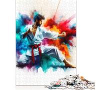 Rompecabezas de 500 Piezas para Adultos y niños, de Karate Fighter in Color Burst. Rompecabezas de 500 Piezas (52 x 38 cm).