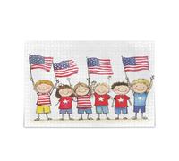 Rompecabezas de 500 piezas para niños, diseño de banderas, juego familiar único