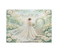 Rompecabezas de 500 piezas para temporada de bodas de felicidad, rompecabezas románticos de madera, decoración de patrón de amor infinito para entretenimiento en el hogar
