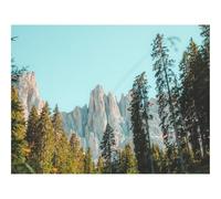 Rompecabezas de 500 Piezas - -Rocas,montaña,Pico,árboles,Hierba 52x38cm