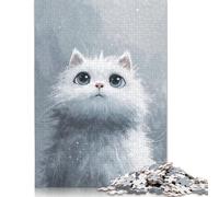Rompecabezas de 500 Piezas Snowy Whisker Wonders para Adultos, Rompecabezas de Madera, Juegos educativos, decoración del hogar, 52 x 38 cm