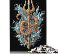 Rompecabezas de 500 Piezas Trident of The Deep, Cuadrado, de Madera, para Adultos, decoración del hogar, 52 x 38 cm