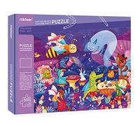 Rompecabezas de 500 piezas y arte de pared de 52 cm - Capitán Oso Fiesta de disfraces Rompecabezas de animales para niños con marco - Niños a partir de 6 años