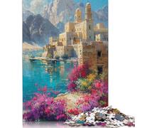 Rompecabezas de 520 Piezas Antiguo Monasterio Junto al Lago. Ideal para Reducir el estrés. Ideal para niños a Partir de 12 años. 520 Piezas (52 x 38 cm).