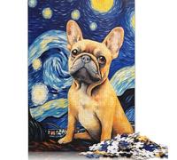 Rompecabezas de 520 Piezas de Bulldog Francés Van Gogh. Ideal para Reducir el estrés. Ideal para niños a Partir de 12 años. 520 Piezas (52 x 38 cm).