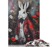 Rompecabezas de 520 Piezas para Adultos, diseño de Conejo, de cartón, para decoración del hogar (52 x 38 cm)