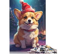 Rompecabezas de 520 Piezas para Adultos, diseño navideño de Perro Corgi, de cartón, Juego desafiante (52 x 38 cm)