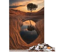Rompecabezas de 520 Piezas Reflejo de árbol en una Piscina desértica para Adultos, Juguetes de descompresión, Rompecabezas para Hombres y Mujeres (52 x 38 cm)
