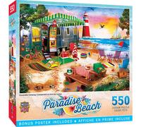 Rompecabezas de 550 piezas ""Obras Maestras"" para adultos y familias - Camping junto al mar - 45 x 60 cm