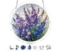 Rompecabezas de acrílico atrapasueños, rompecabezas acrílico violeta para colgar en la ventana, para colgar en la ventana, decoración del hogar, regalo creativo para mamá, regalo de cumpleaños para