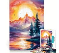 Rompecabezas de Acuarela con paisajes Naturales para Adultos 1000 Piezas Desarrolla la Memoria y es Divertido Corte de Alta precisión Fácil de Aprender Disfrute en Familia (50x75cm)