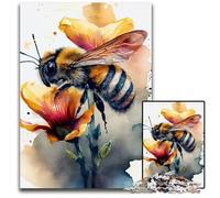 Rompecabezas de Acuarela de Abejas para Adultos, 1000 Rompecabezas imposibles, Ideal para decoración y Regalo de ingenio, 50x75cm/19,68x29,52 Pulgadas