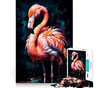 Rompecabezas de Acuarela de flamencos Rosas para Adultos, 1000 Piezas, lógica Clara, Juguete, Tiempo Libre, Corte Perfecto, Regalo Creativo (50x75cm)