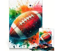 Rompecabezas de Acuarela de fútbol Americano de 1000 Piezas para Adultos Pensamiento estratégico Escape Tranquilo Ajuste preciso Regalo Encantador (50x75cm)