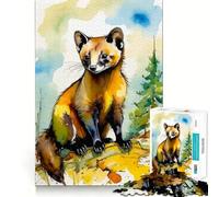 Rompecabezas de Acuarela de Marta para Adultos 1000 Piezas Juego Mental Divertido con tecnología Avanzada de Corte láser desafío entretenido para el Tiempo de Espera (50x75cm)