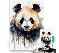 Rompecabezas de Acuarela de Panda para Adolescentes, 1000 Piezas, Juguete de lógica Fina, Suave, Relajante, Bordes limpios, Regalo Premium (50x75cm)