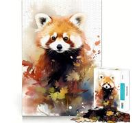 Rompecabezas de Acuarela de Panda Rojo para Adultos, 1000 Piezas, Juego de Habilidad, Tiempo en Familia, Arte de Corte preciso, Coleccionable (50x75cm)